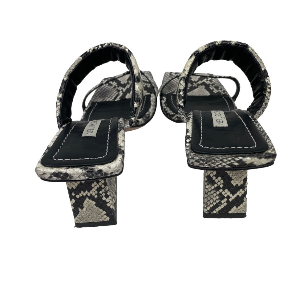 Neil J. Rodgers Chriselle Square Toe Python Wedge… - image 5